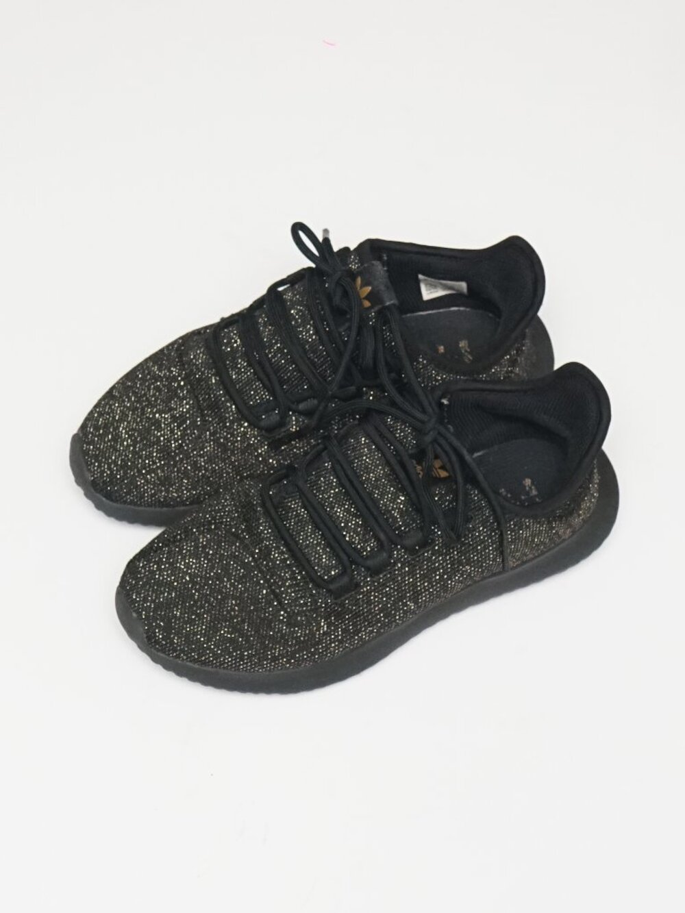 adidas Tubular Shadow Knit Black and Gold Shoes size 4.5
